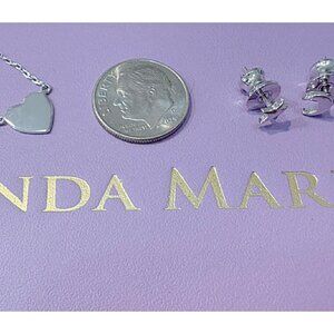 Melinda Maria Your'e A Star Earrings & Baby Heart Silver Necklace
